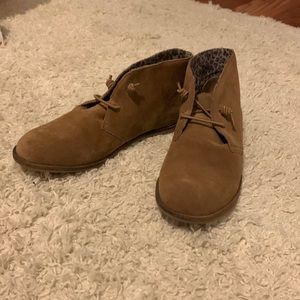 Lucky Brand chukka suede booties